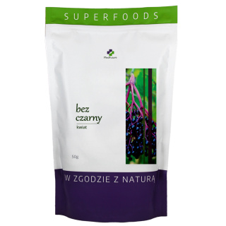 Bez czarny suszony kwiat 50 g - Medfuture