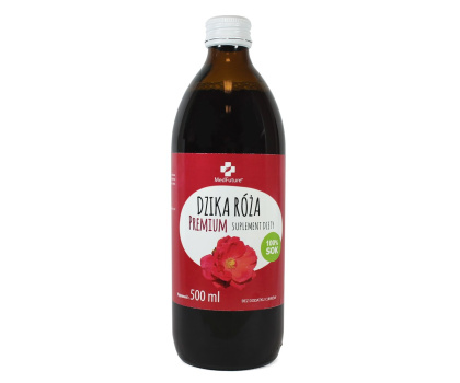 Sok z owoców dzikiej róży - naturalny, bez cukru - 500 ml