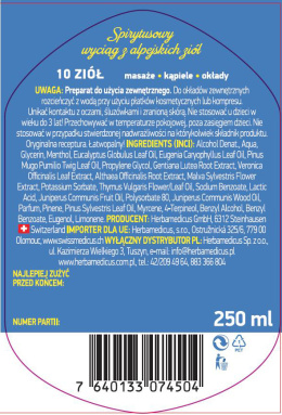 Spirytusowy Wyciąg z 10 Alpejskich Ziół - 250 ml
