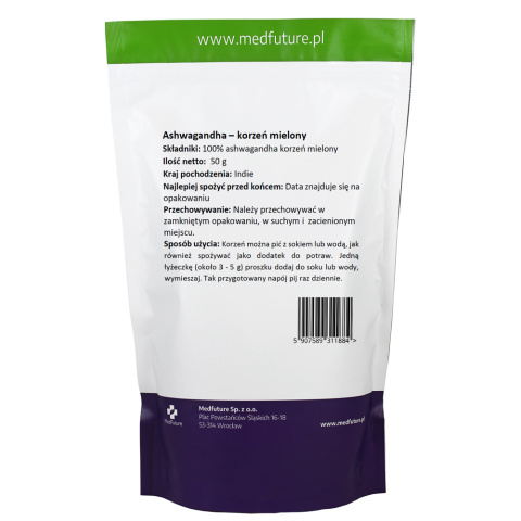 Ashwagandha korzeń mielony - 50 g Ashwagandha korzeń mielony - 50 g