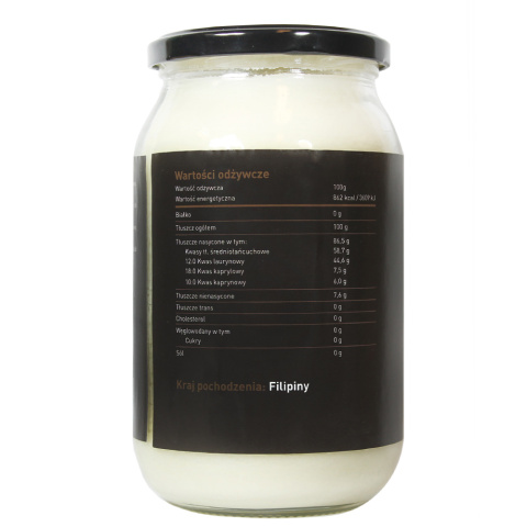 Olej Kokosowy Rafinowany - 900 ml Olej Kokosowy Rafinowany - 900 ml