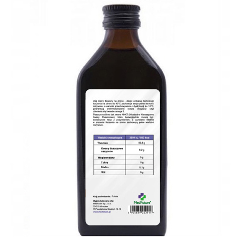 Olej lniany tłoczony na zimno - 250 ml Olej lniany tłoczony na zimno - 250 ml