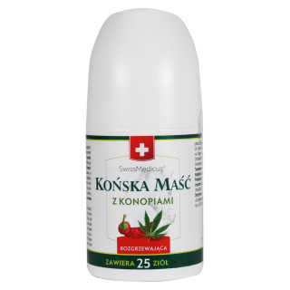 Roll-on Końska maść z konopiami rozgrzewająca 90 ml - Herbamedicus