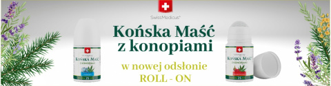 Roll-on Końska maść z konopiami rozgrzewająca 90 ml - Herbamedicus Roll-on Końska maść z konopiami rozgrzewająca 90 ml - Herbamedicus