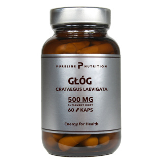 Głóg sproszkowane owoce 500 mg 60 kapsułek - Pureline Nutrition
