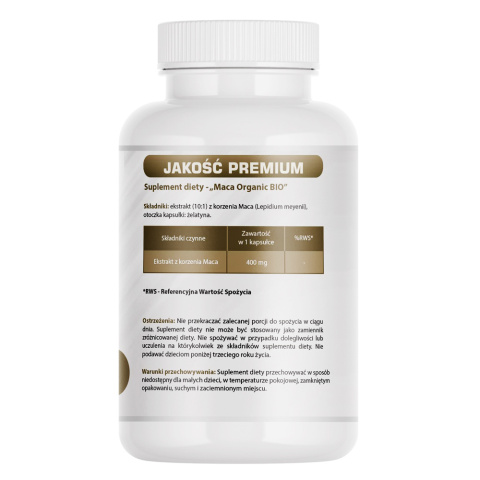 Medfuture - Maca Organic BIO 400 mg - 60 kapsułek Medfuture - Maca Organic BIO 400 mg - 60 kapsułek