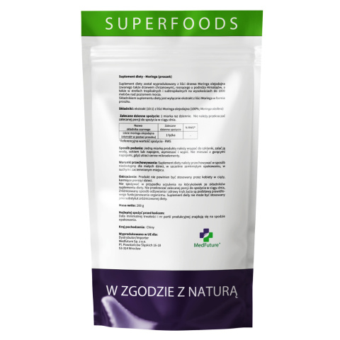 Medfuture - Moringa proszek BIO - 200 g Medfuture - Moringa proszek BIO - 200 g