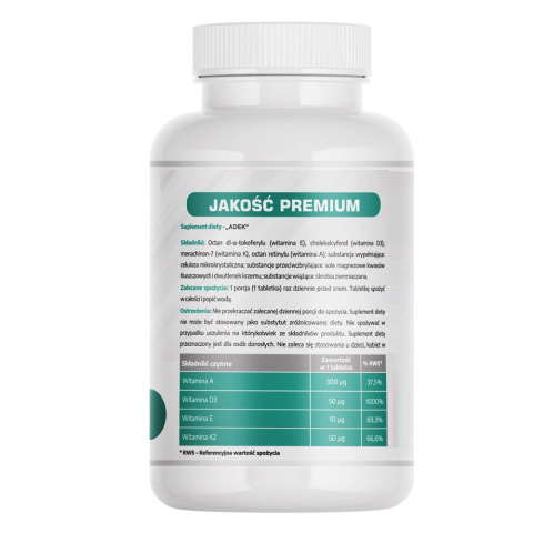 Adek kompleks witamin - 120 tabletek - MedFuture Adek kompleks witamin - 120 tabletek - MedFuture