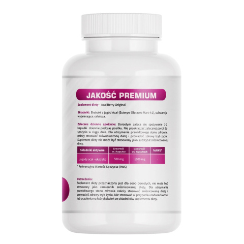 MedFuture Acai Berry oryginal esktrakt 2000mg, suplement diety 60 kapsułek MedFuture Acai Berry oryginal esktrakt 2000mg, suplement diety 60 kapsułek