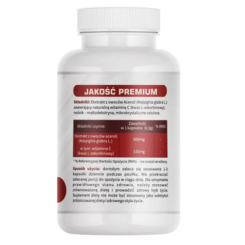 MedFuture Acerola ekstrakt 500 mg suplement diety 60 kapsułek MedFuture Acerola ekstrakt 500 mg suplement diety 60 kapsułek