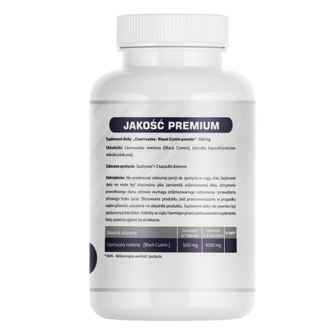 Czarnuszka - ekstrakt 500 mg - 60 kapsułek Czarnuszka - ekstrakt 500 mg - 60 kapsułek