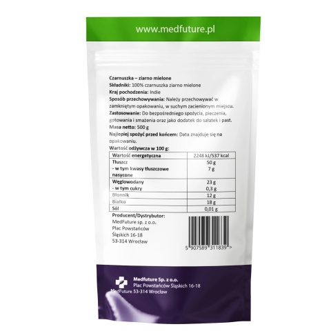 Czarnuszka nasiona mielone - 500 g Czarnuszka nasiona mielone - 500 g