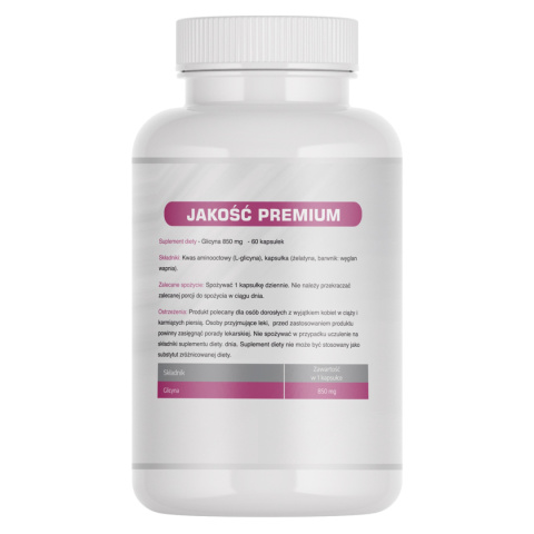 Glicyna (aminokwas) - 850 mg - 60 kapsułek - Medfuture Glicyna (aminokwas) - 850 mg - 60 kapsułek - Medfuture