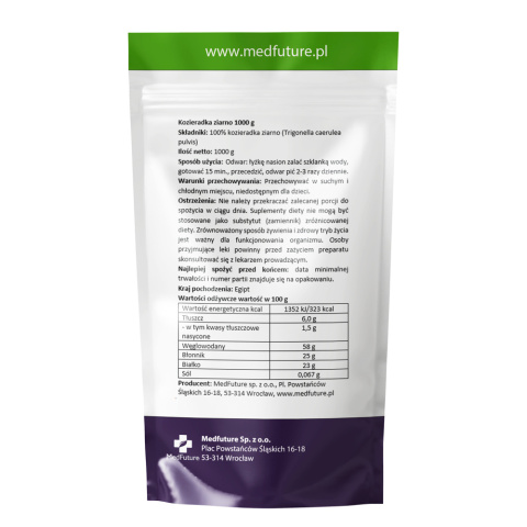Kozieradka ziarno 1000 g - Medfuture Kozieradka ziarno 1000 g - Medfuture