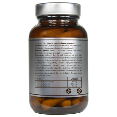 Kurkuma + Berberyna Super DUO - Pureline Nutrition Kurkuma + Berberyna Super DUO - Pureline Nutrition
