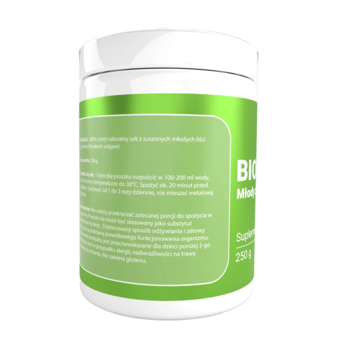 Medfuture - Młody zielony jęczmień BIO - sproszkowane liście - 250 g Medfuture - Młody zielony jęczmień BIO - sproszkowane liście - 250 g