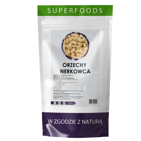 Orzechy nerkowca naturalne 1000 g - Medfuture Orzechy nerkowca naturalne 1000 g - Medfuture