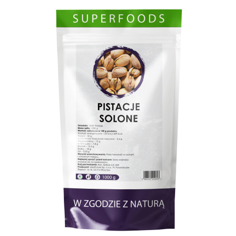 Pistacje solone prażone 1000 g - Medfuture Pistacje solone prażone 1000 g - Medfuture