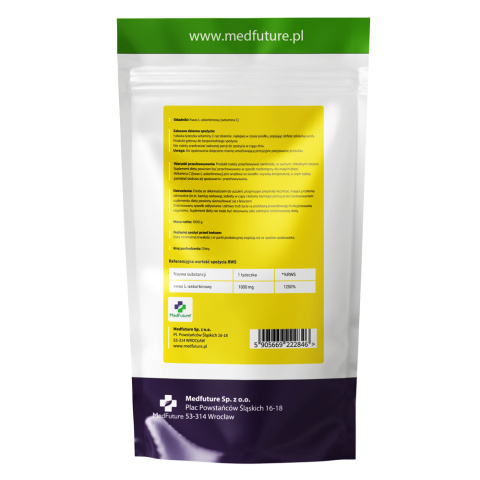 Medfuture - Witamina C do regulacji pH wody basenowej - 1 kg Medfuture - Witamina C do regulacji pH wody basenowej - 1 kg